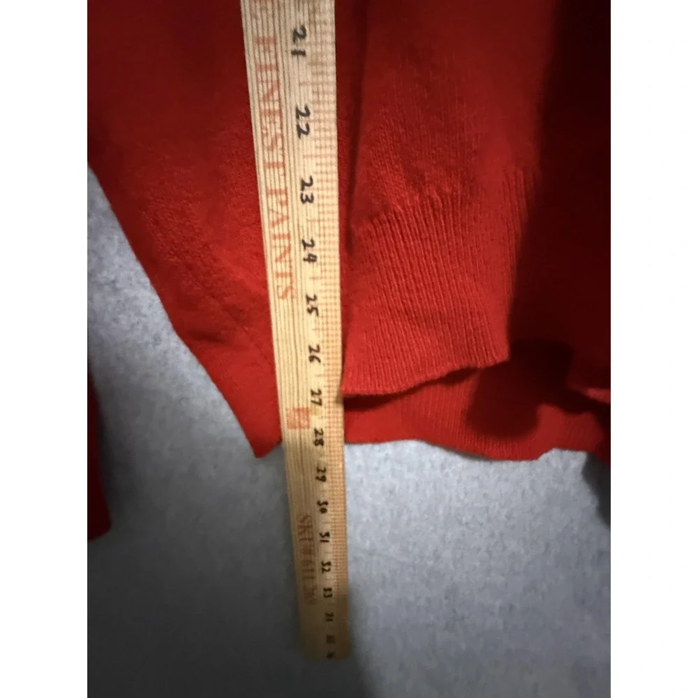 Vintage James Pringle Red Sweater Mens XL Lambswool V Neck Old Course St Andrews